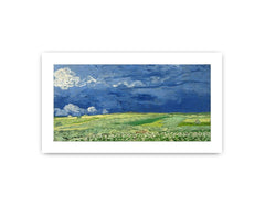 Wheatfield under thunderclouds Framed Print