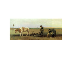 Plow In Field Painting by Van Gogh Framed Print