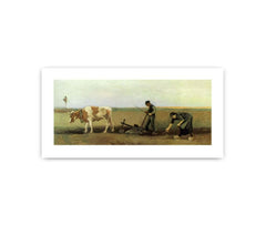 Plow In Field Painting by Van Gogh Framed Print