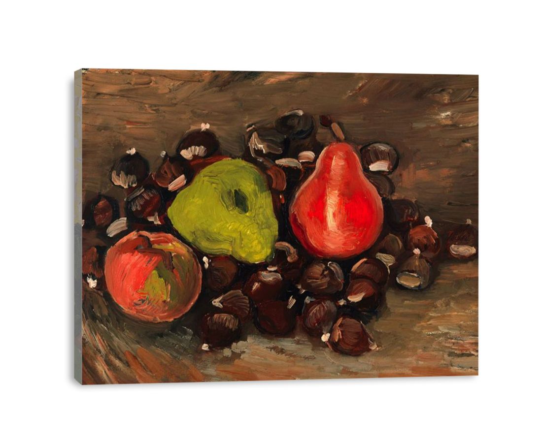 Still Life with Fruit and Chestnuts Canvas Print